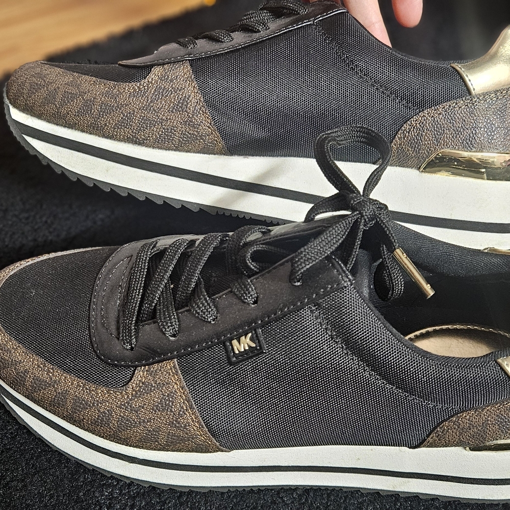 Michael Kors Black and Brown Sneakers